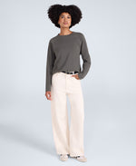 Ashleigh Womens Long Sleeve Top - Khaki