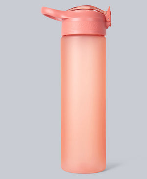 Straw Push Lid Water Bottle 700ml - Bright Orange