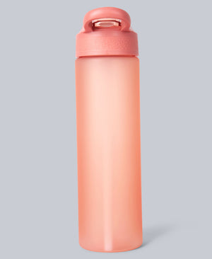 Straw Push Lid Water Bottle 700ml - Bright Orange