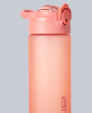Straw Push Lid Water Bottle 700ml - Bright Orange