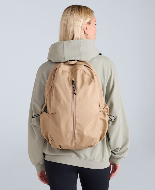 Front Zip Backpack 17L - Beige