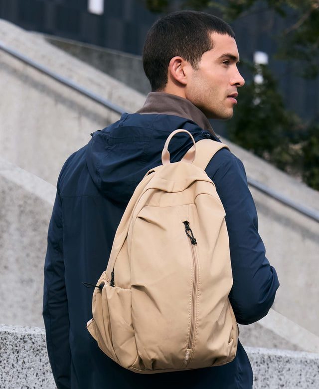 Front Zip Backpack 17L - Beige