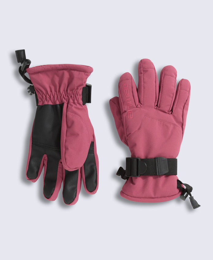 Polar Kids Waterproof Ski Glove & Accessories Set - Berry