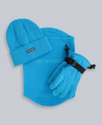 Polar Kids Waterproof Ski Glove & Accessories Set - Blue