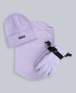 Polar Kids Waterproof Ski Glove & Accessories Set - Lilac