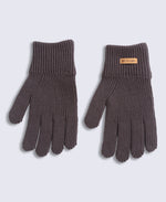 Rowan Knitted Gloves - Brown
