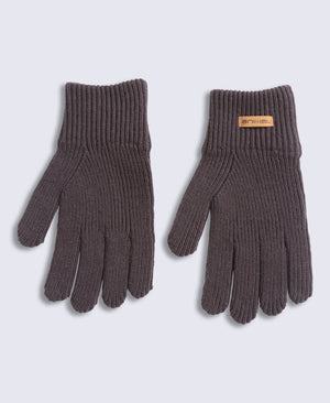 Rowan Mens Knitted Gloves - Brown