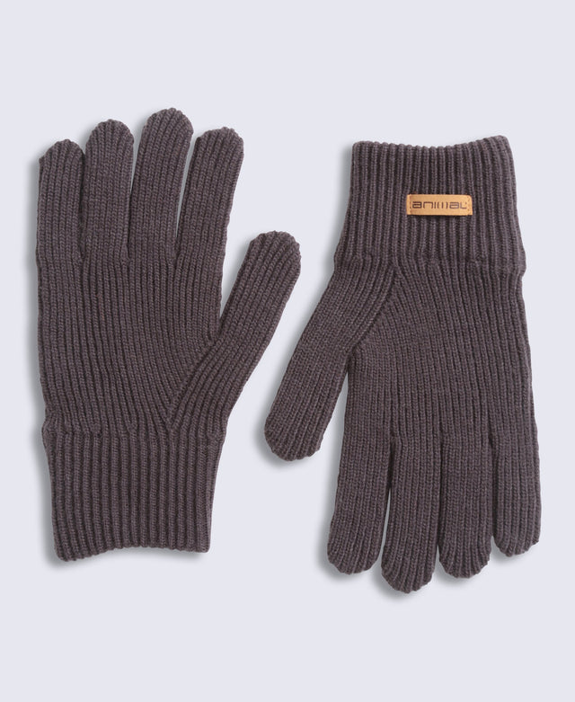 Rowan Knitted Gloves - Brown