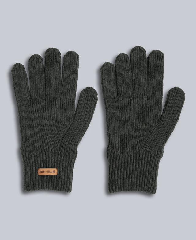 Rowan Knitted Gloves - Khaki