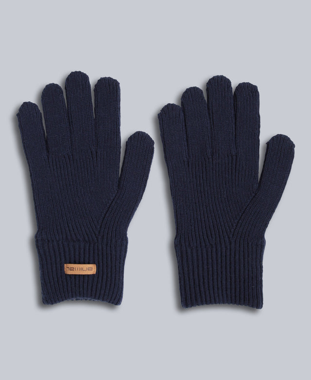 Rowan Knitted Gloves - Navy