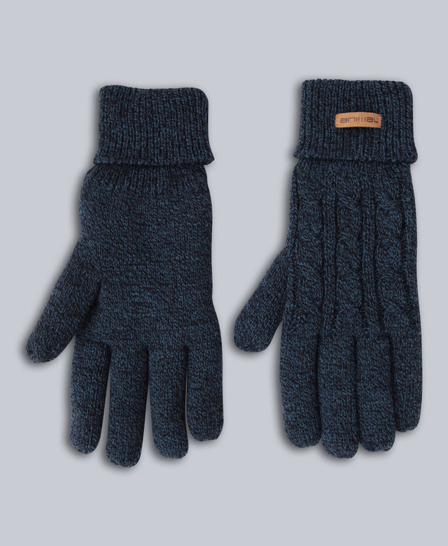 Drew Mens Fur Lined Gloves - Navy