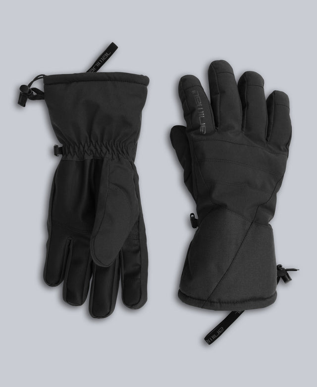 Glacier Mens Herringbone Ski Gloves - Black