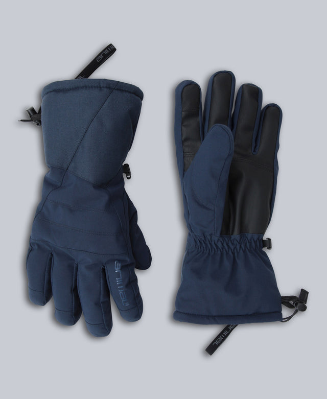 Glacier Mens Herringbone Ski Gloves - Blue