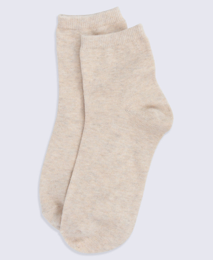 Casey Cotton Rich Trainer Socks- 5 Pack - Light Beige