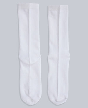 Haiden Cotton Rich Mens Mid-Calf Socks- 5 Packs - White