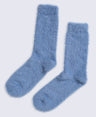 Darcie Womens Cosy Eyelash House Socks - Blue