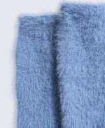 Darcie Womens Cosy Eyelash House Socks - Blue