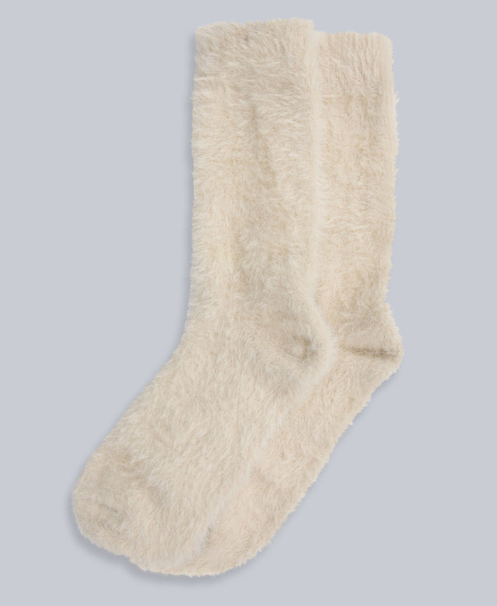 Darcie Cosy Womens House Socks - Light Beige