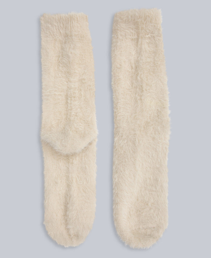 Darcie Cosy Womens House Socks - Light Beige