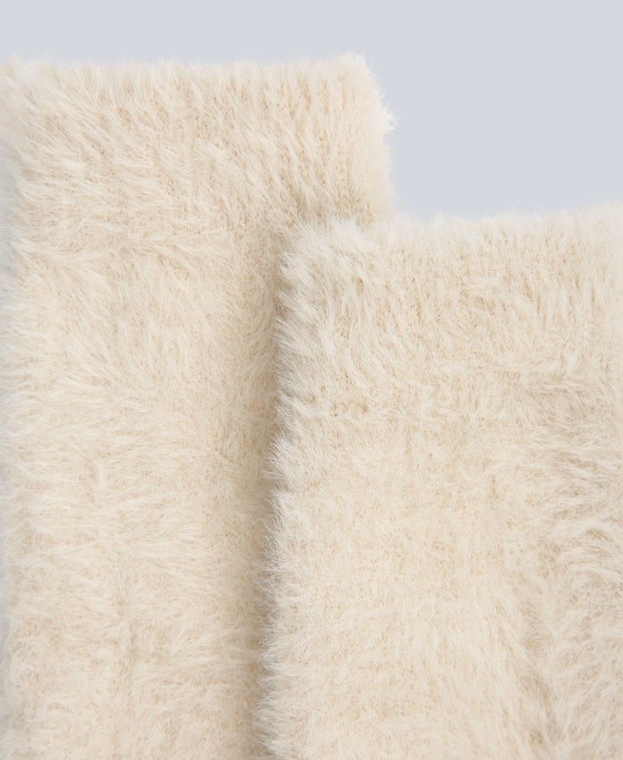 Darcie Cosy Womens House Socks - Light Beige