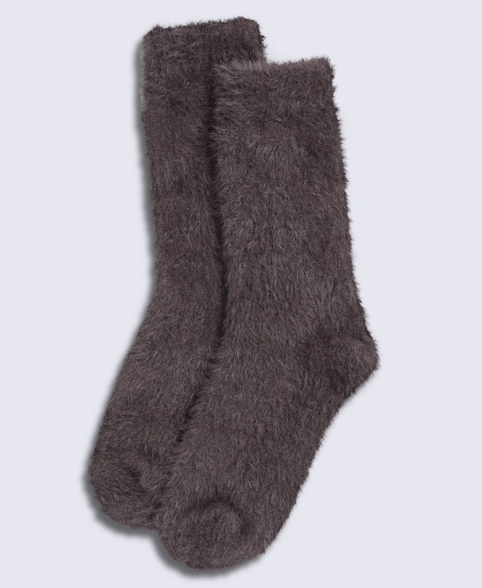 Darcie Womens Cosy Eyelash House Socks - Light Brown