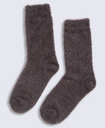 Darcie Womens Cosy Eyelash House Socks - Light Brown