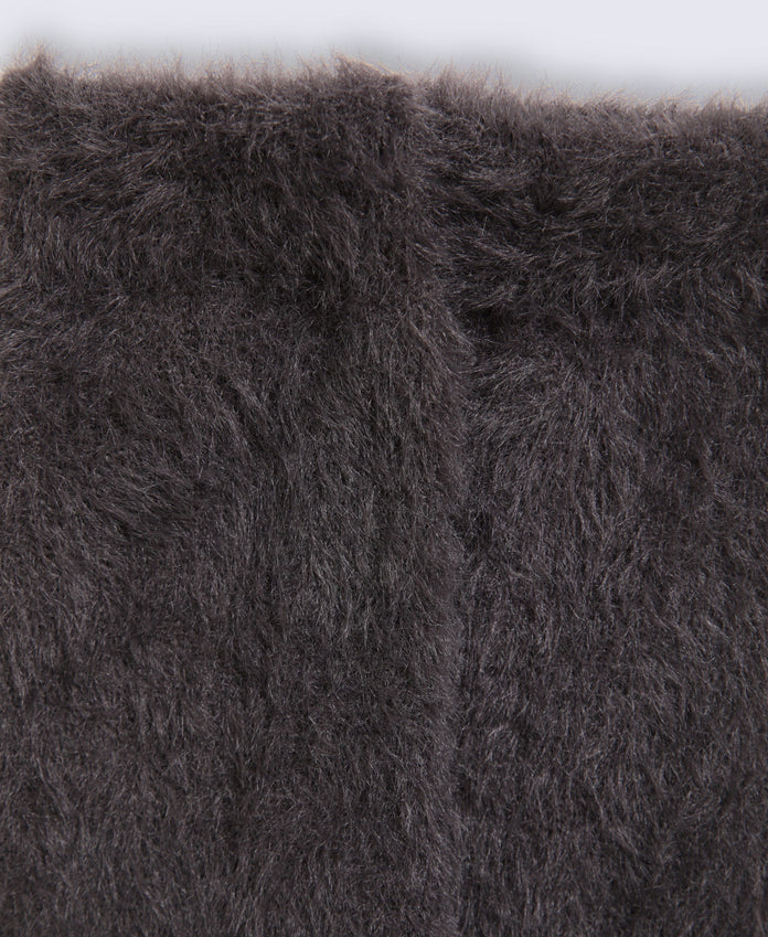 Darcie Womens Cosy Eyelash House Socks - Light Brown