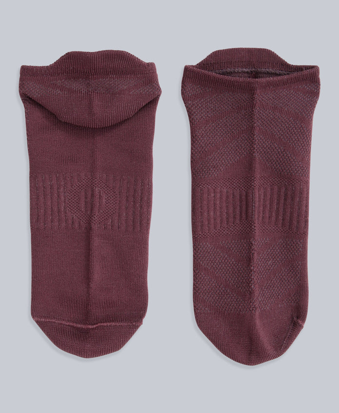 Ocea Womens Lightweight Trainer Socks 3-Pack - Burgundy