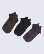 Ocea Womens Lightweight Trainer Socks 3-Pack - Dark Beige