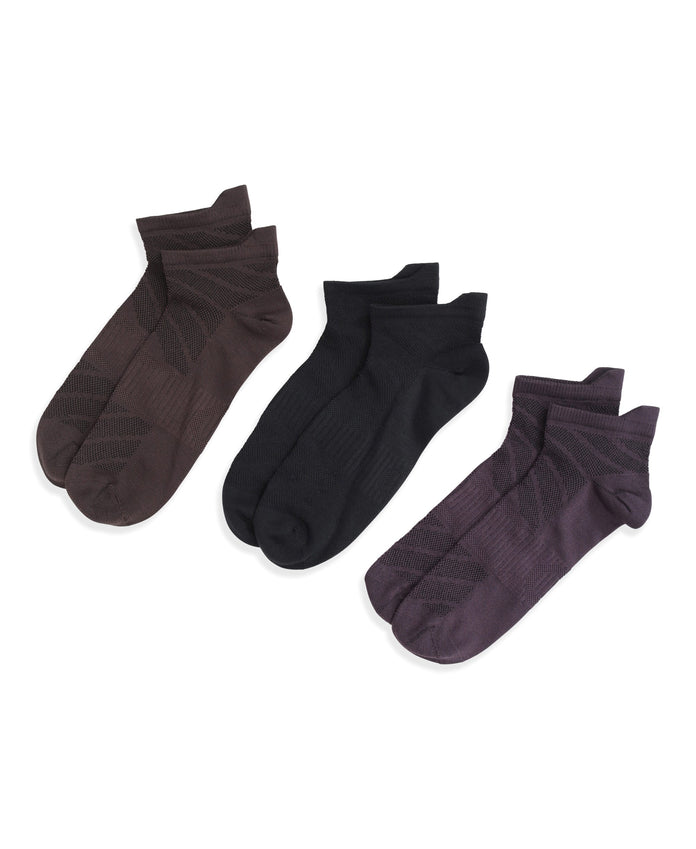 Ocea Womens Lightweight Trainer Socks 3-Pack - Dark Beige