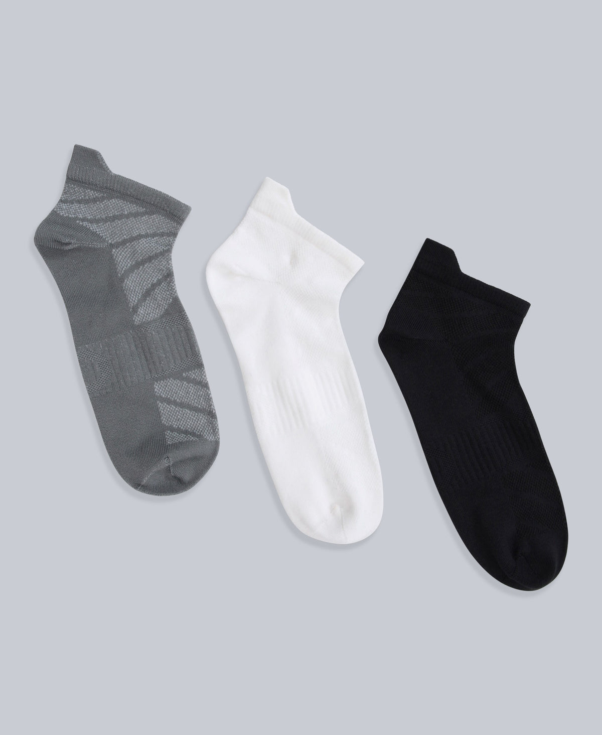 Ocea Womens Lightweight Trainer Socks 3-Pack - Dark Grey