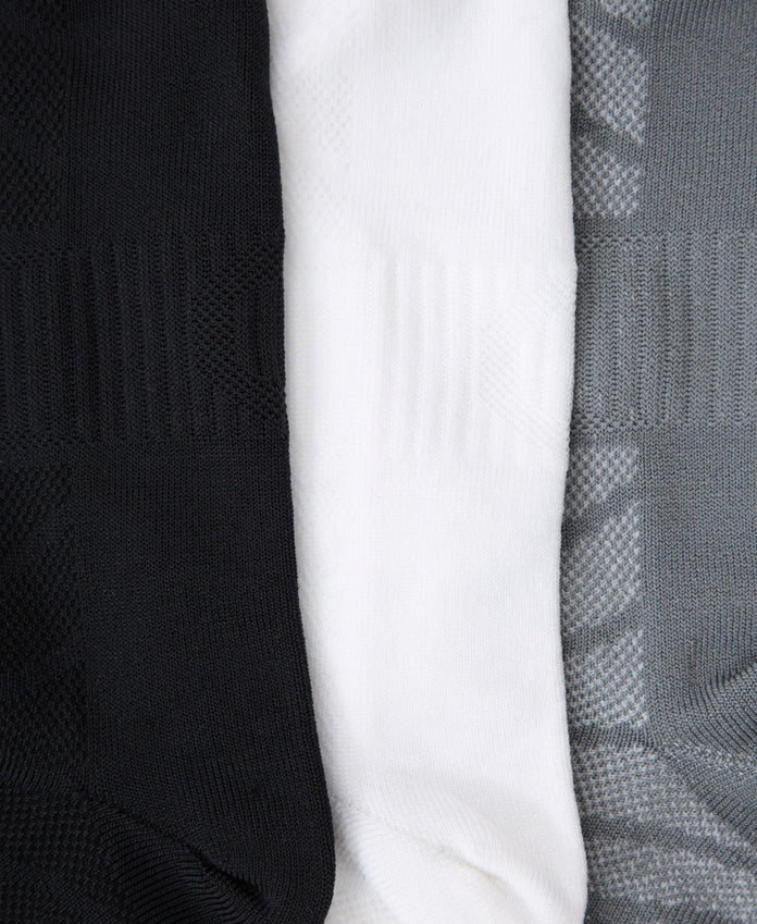 Ocea Womens Lightweight Trainer Socks 3-Pack - Dark Grey