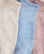Ocea Womens Lightweight Trainer Socks 3-Pack - Light Blue