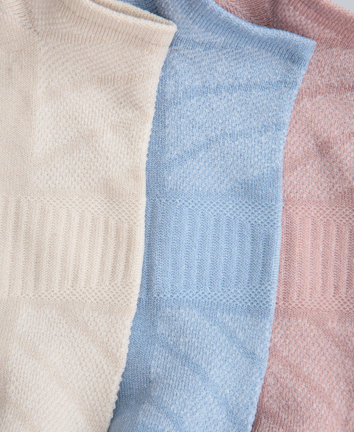 Ocea Womens Lightweight Trainer Socks 3-Pack - Light Blue