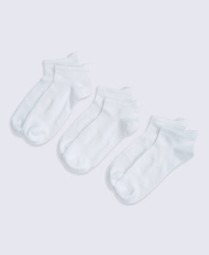 Ocea Womens Lightweight Trainer Socks 3-Pack - White