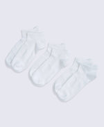 Ocea Womens Lightweight Trainer Socks 3-Pack - White