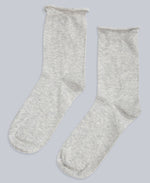 Isla Womens Roll Hem Mid Calf Socks- 3 Packs - Dark Grey