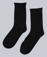 Isla Womens Roll Hem Mid Calf Socks- 3 Packs - Dark Grey