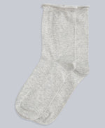 Isla Womens Roll Hem Mid Calf Socks- 3 Packs - Dark Grey