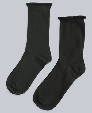 Isla Womens Roll Hem Mid Calf Socks- 3 Packs - Green