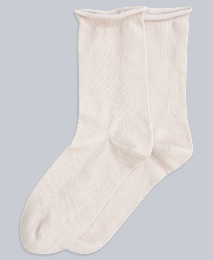 Isla Womens Roll Hem Mid Calf Socks- 3 Packs - Green