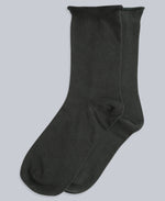 Isla Womens Roll Hem Mid Calf Socks- 3 Packs - Green