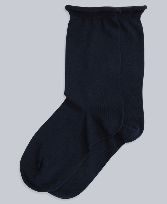 Isla Womens Roll Hem Mid Calf Socks- 3 Packs - Light Beige