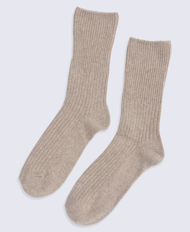 Francis Womens Merino Mid Calf Socks - 2 Pack - Brown