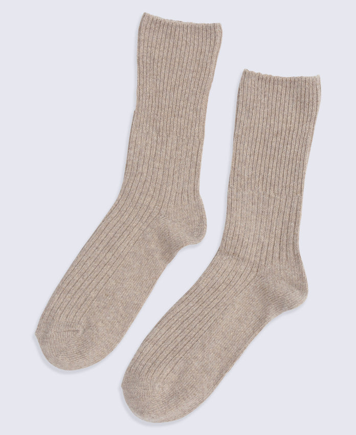 Francis Womens Merino Mid Calf Socks - 2 Pack - Brown