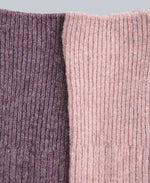 Francis Womens Merino Mid Calf Socks - 2 Pack - Pink