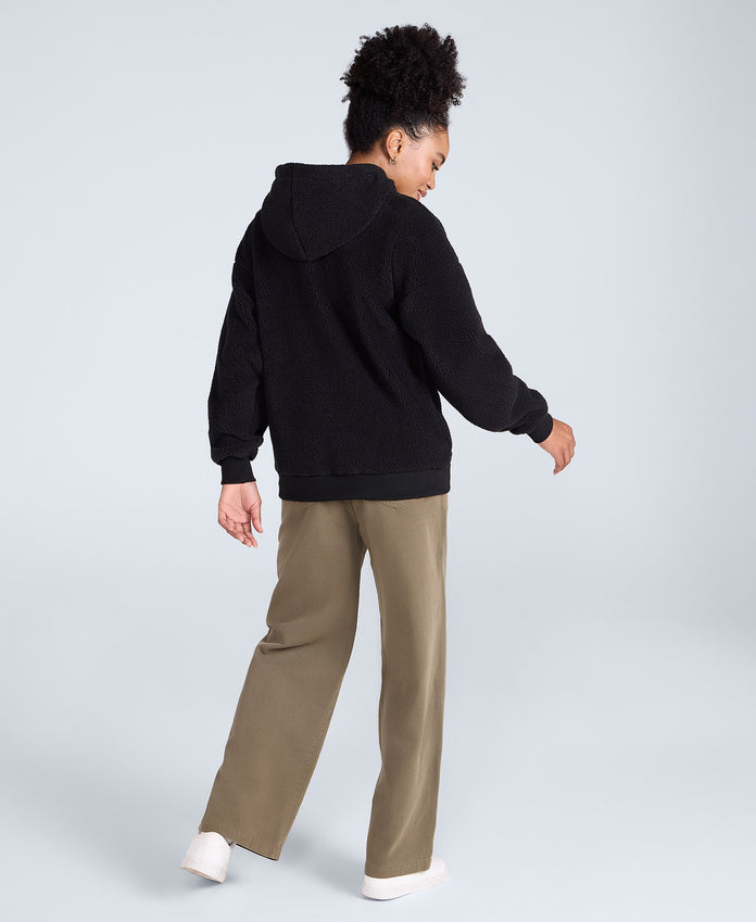 Womens Fleece Hoodie - Black