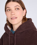 Womens Fleece Hoodie - Dark Brown
