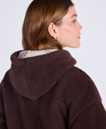 Womens Fleece Hoodie - Dark Brown