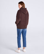 Womens Fleece Hoodie - Dark Brown